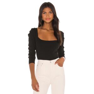 L'Academie Rory Puff Sleeve Sweater size Small